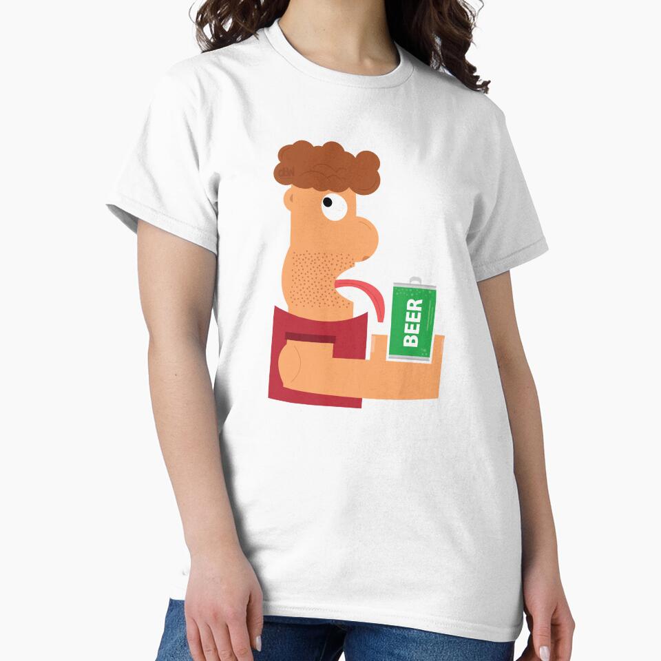 I love Beer Meme Funny Lick Fav Beer Brand Can Graphic Design Animated LOL by doseofwin Unisex , , , Long Sleeve Tee