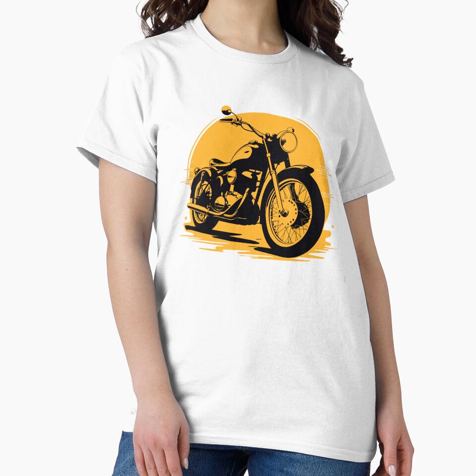 Vintage Classic Motorcycle Simple by DividedFortune Unisex , , , Long Sleeve Tee