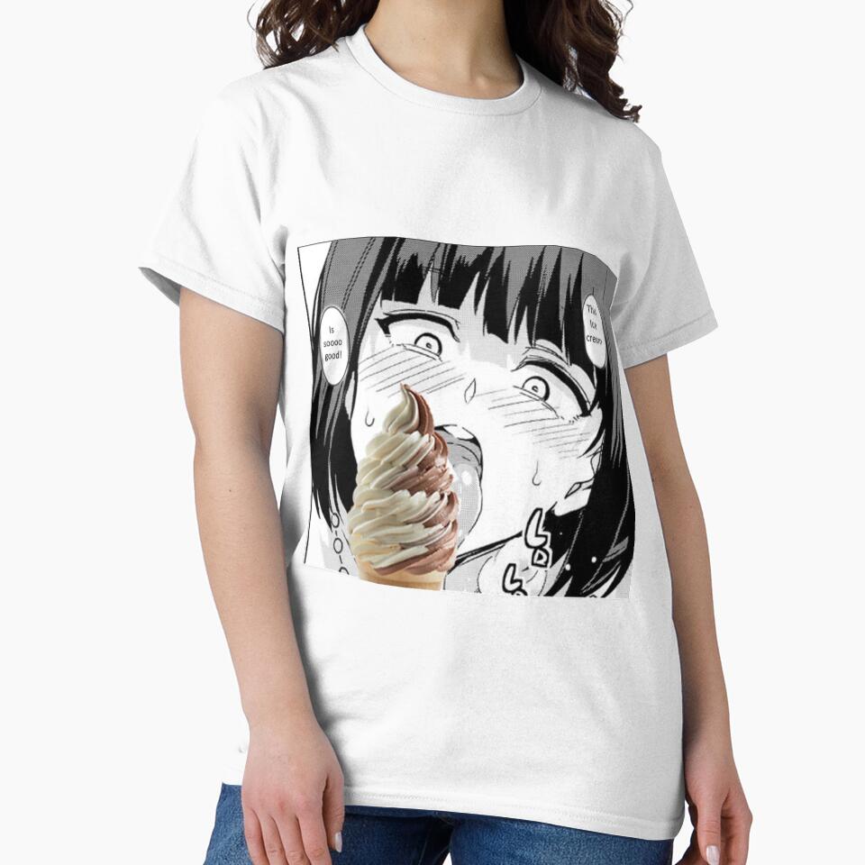Girl licking ice cream by Trendy-Finds Unisex , , , Long Sleeve Tee
