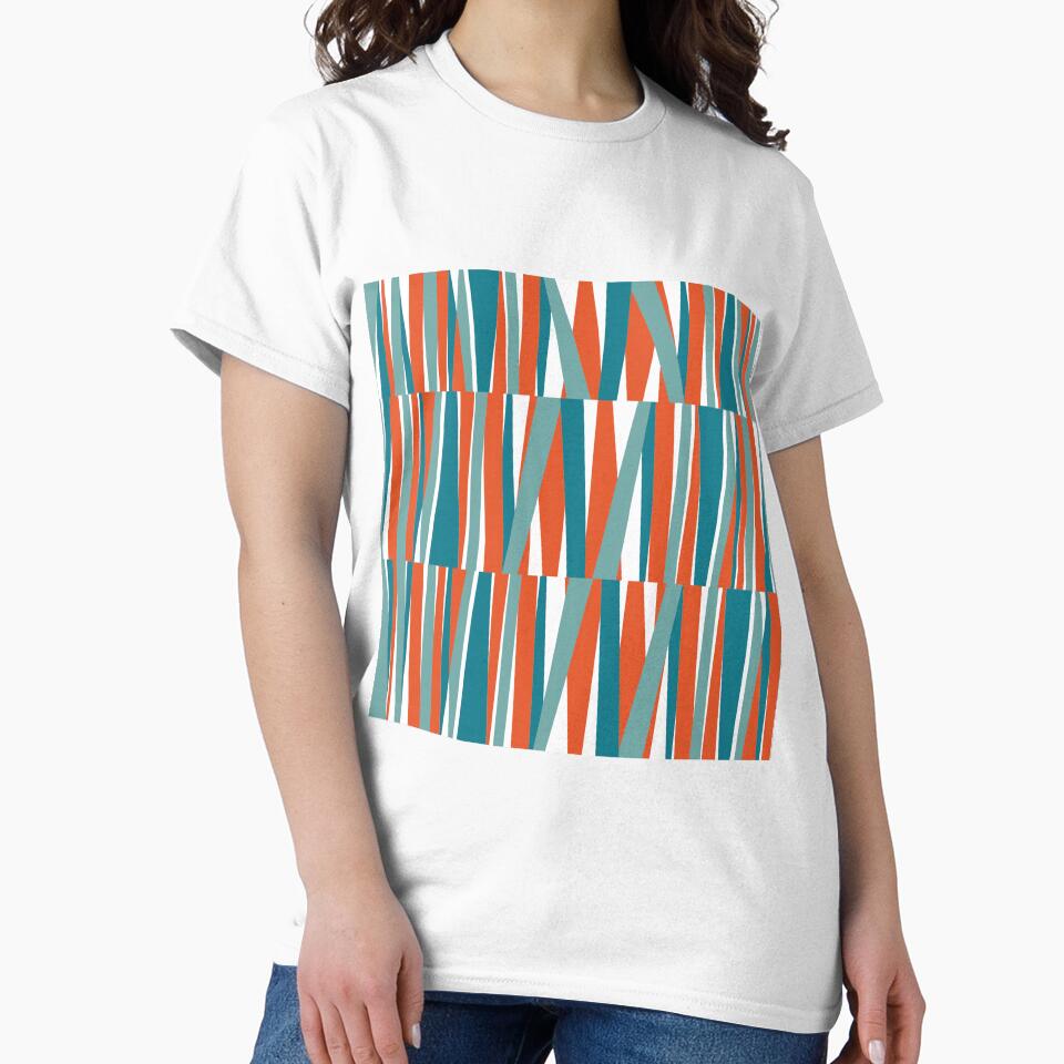 Retro Angular Stripes Red White and Blue by QuestingPixel