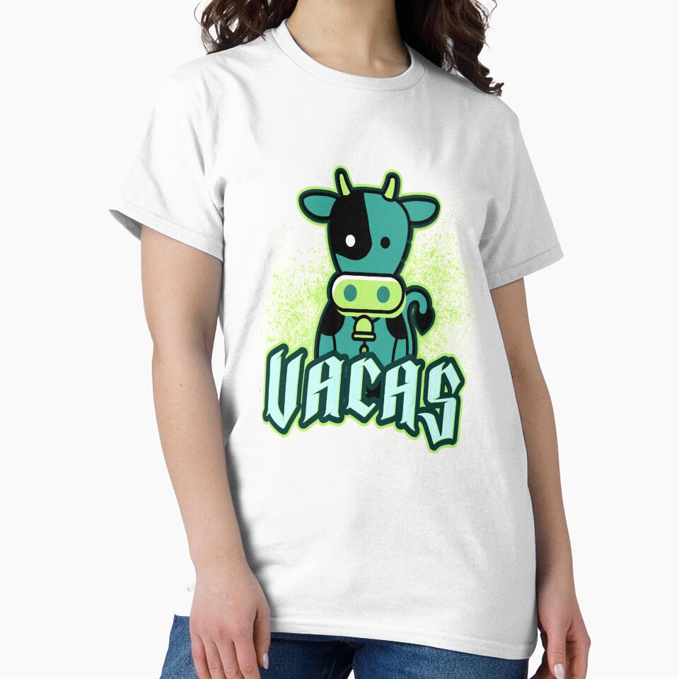 Vacas Kawaii Blue by Coder-T Unisex , , , Long Sleeve Tee