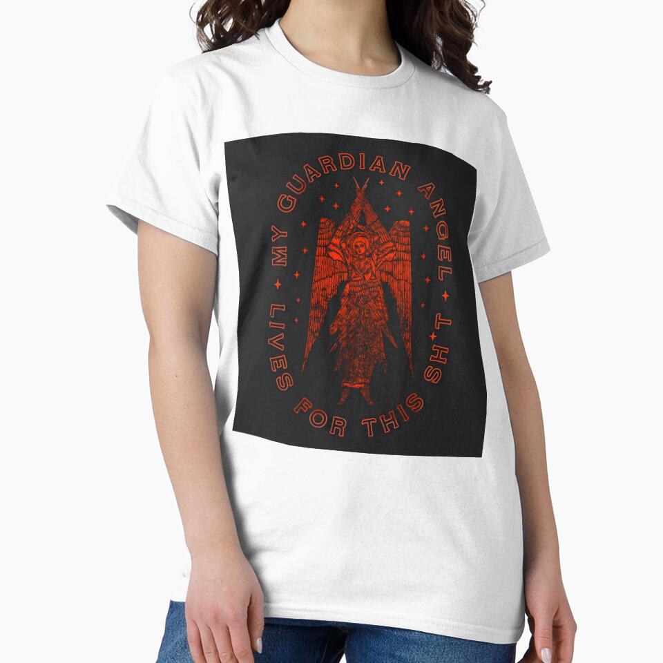 My Guardian Angel Lives for This Sh*t by Thefreenefnaf Unisex , , , Long Sleeve Tee