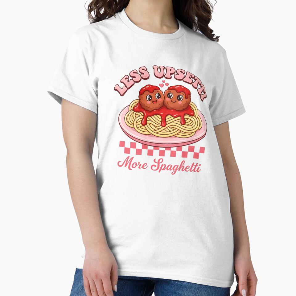 more spagetti less upsetti for the biggest fan spagetti in the word by zuzzelek44 Unisex , , , Long Sleeve Tee