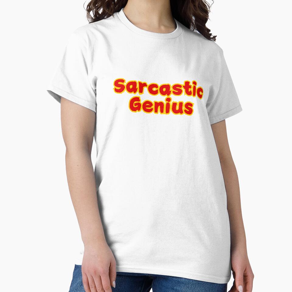 Sarcastic Genius by rawaart1 Unisex , , , Long Sleeve Tee