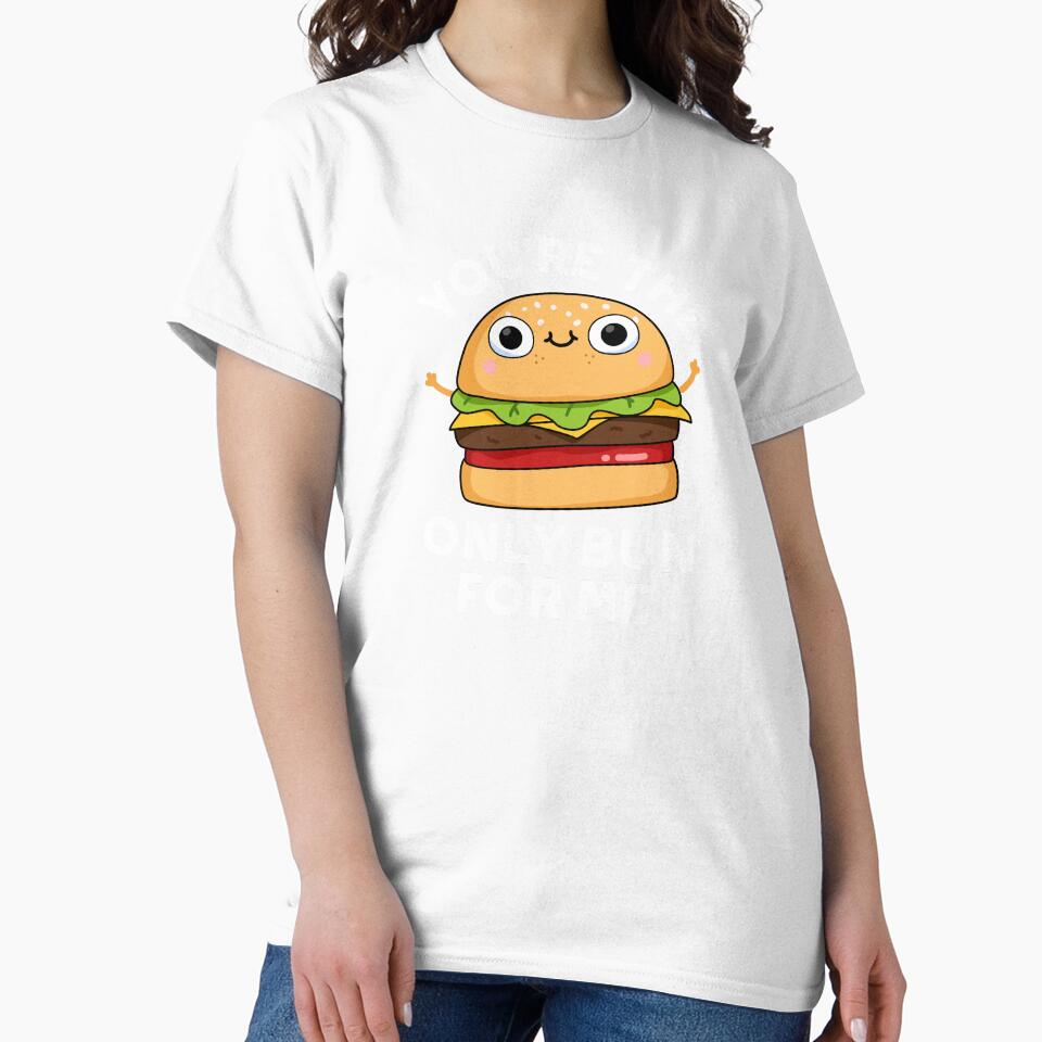 You're The Only Bun For Me Funny Burger Puns (Dark BG) by punnybone Unisex , , , Long Sleeve Tee
