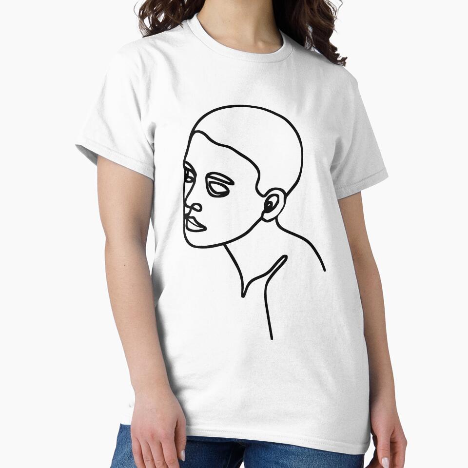 Abstract Modern - Feminine Model Posing - Art Line Drawing by RLYGR8