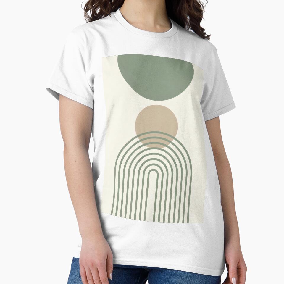 Sage & Stone — Mid-Century Modern Geometric Art Print by 330-