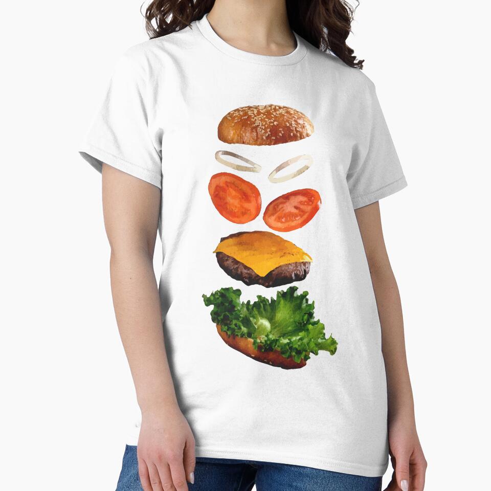 Deconstructed Burger by CyberWindow Unisex , , , Long Sleeve Tee