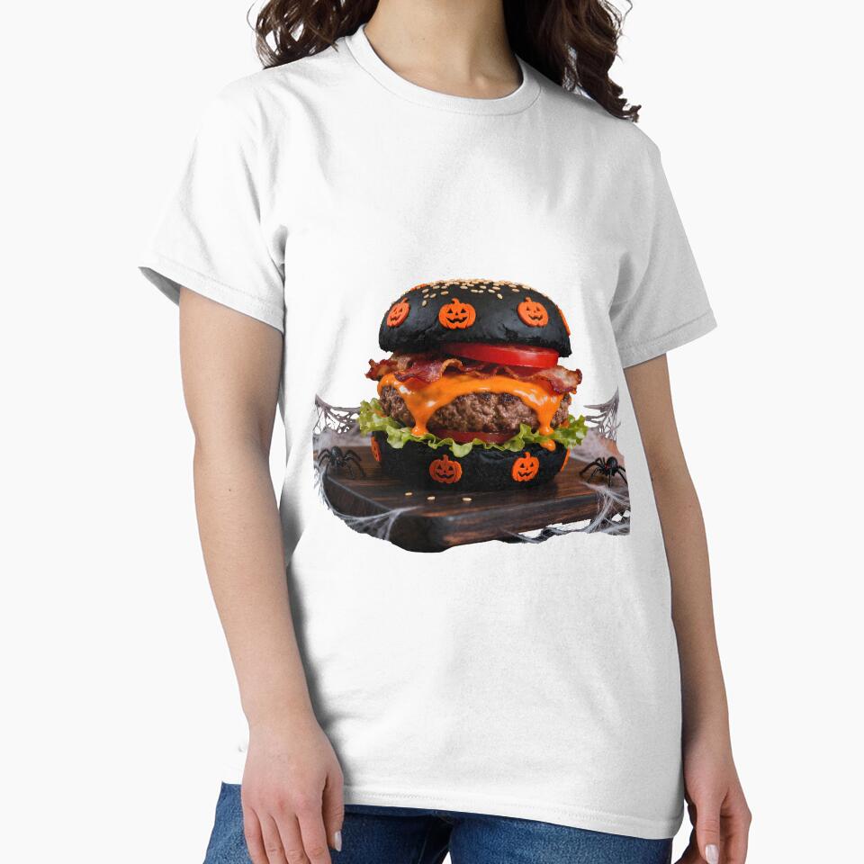 halloween burger by Uglyandcute Unisex , , , Long Sleeve Tee