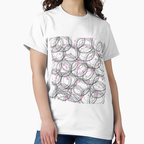Abstract circles with touches of pink color by HDpod