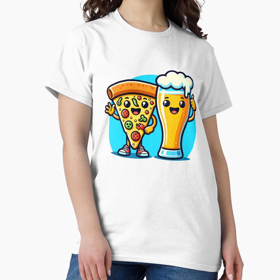 Funny Pizza Beer Lover by Logiamerch Unisex , , , Long Sleeve Tee