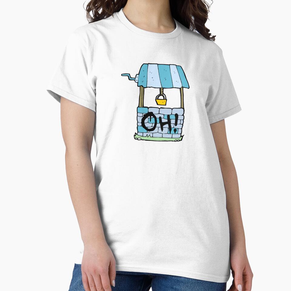 Oh Well Pun, Oh in graffiti on a blue funny water well by Click-Like Unisex , , , Long Sleeve Tee