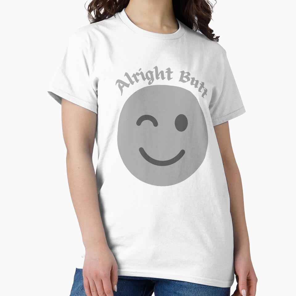 Alright Butt Funny Welsh Novelty by AllThatIsWelsh Unisex , , , Long Sleeve Tee