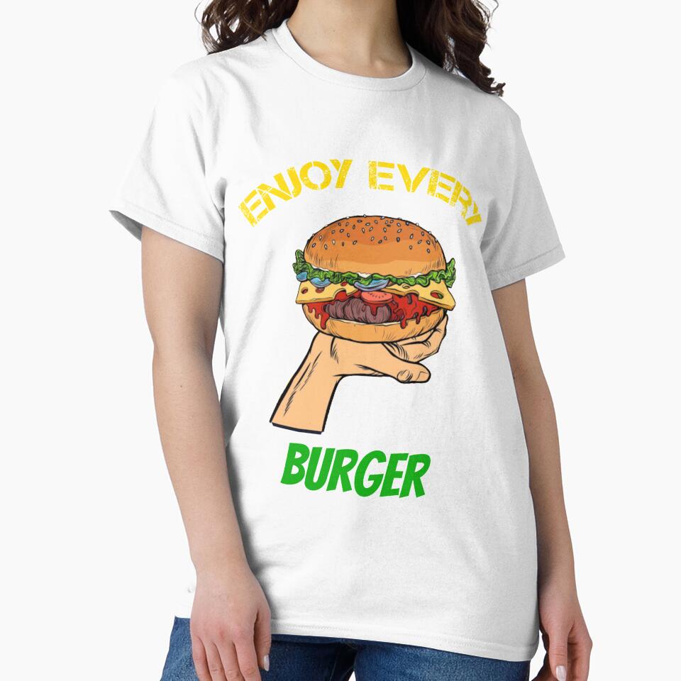 enjoy every burger by Jesar Unisex , , , Long Sleeve Tee