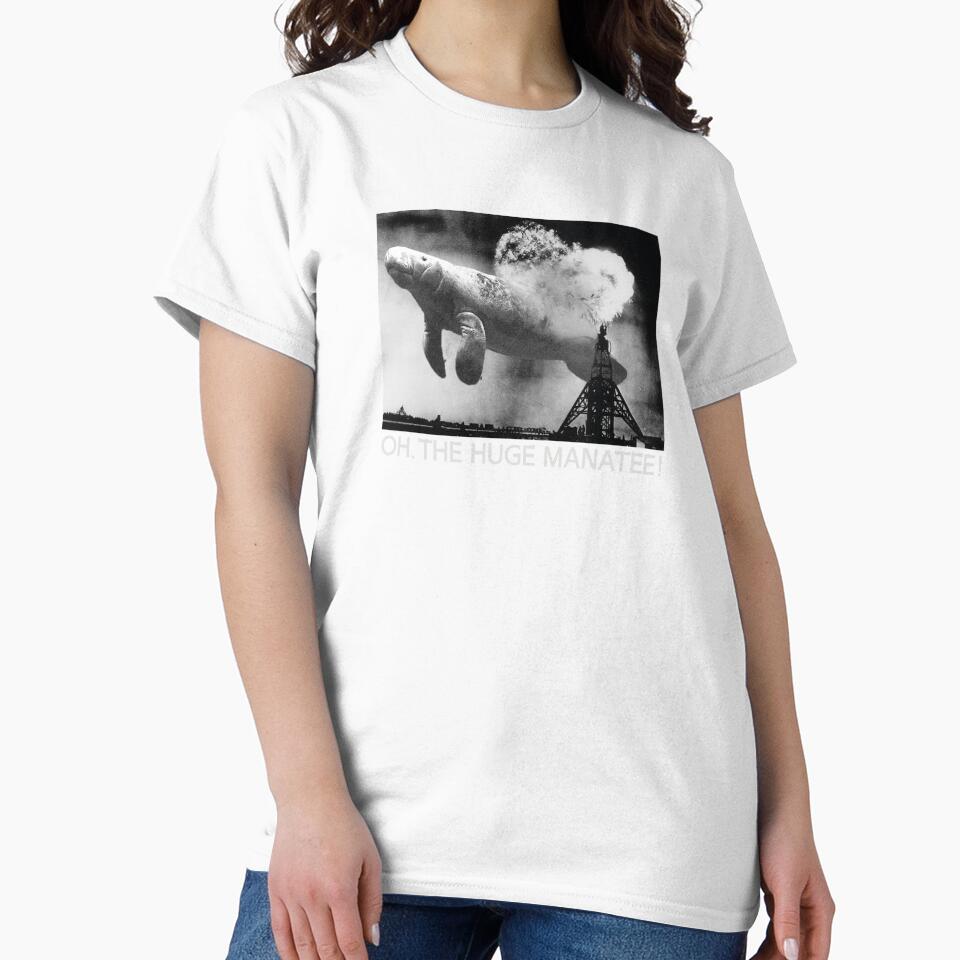 Oh The Huge Manatee, Classic Meme by gorillamerch Unisex , , , Long Sleeve Tee