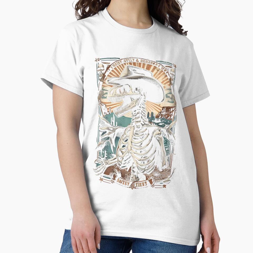 dinosaurus western cowboy by CanvaSnap ⭐⭐⭐⭐⭐ Unisex , , , Long Sleeve Tee