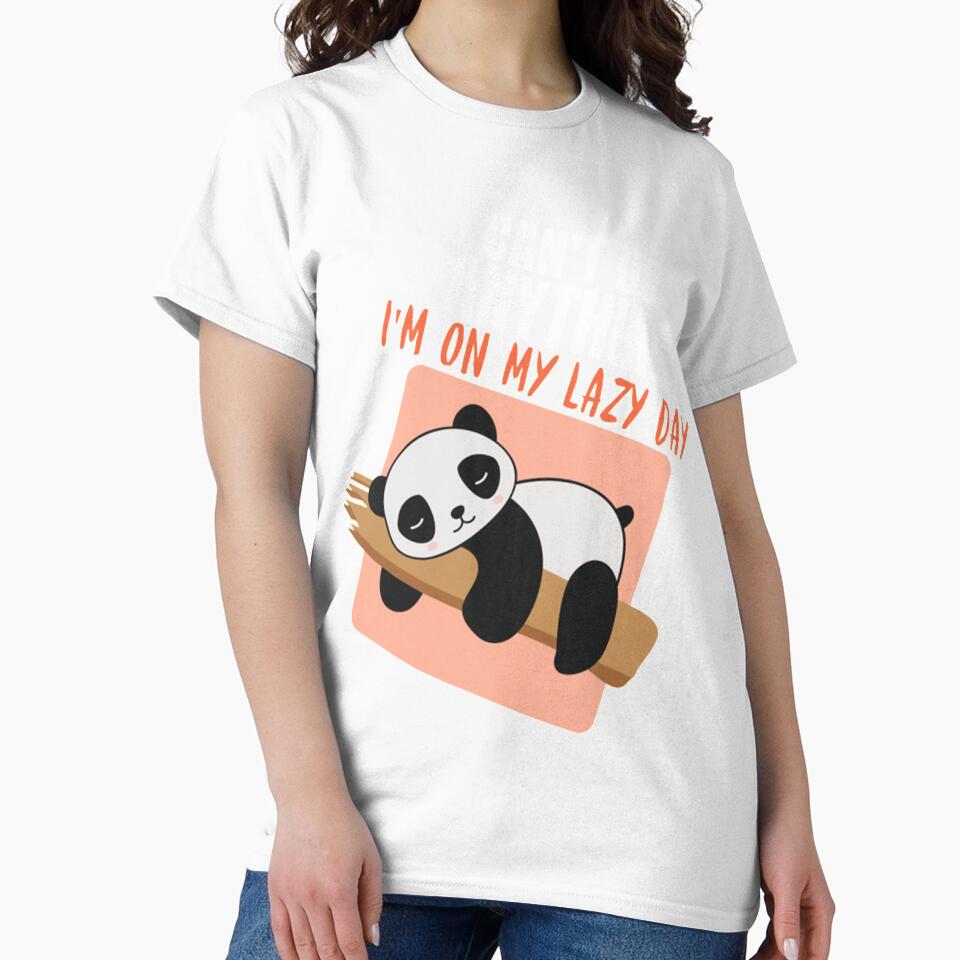 Lazy Day Can't Do Anything, I'm On My Lazy Day Panda by PixelsNotPens Unisex , , , Long Sleeve Tee