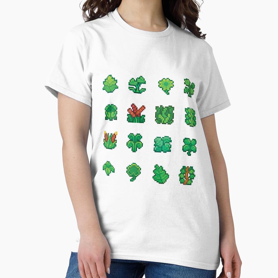 Green Fantasy Pixel Art Plants by bizarrebeasties Unisex , , , Long Sleeve Tee