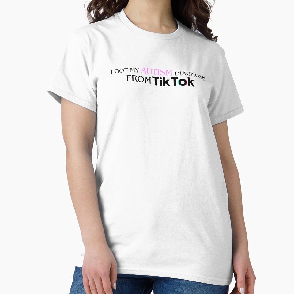 I got my autism diagnosis from Tik Tok by pusskatsu Unisex , , , Long Sleeve Tee