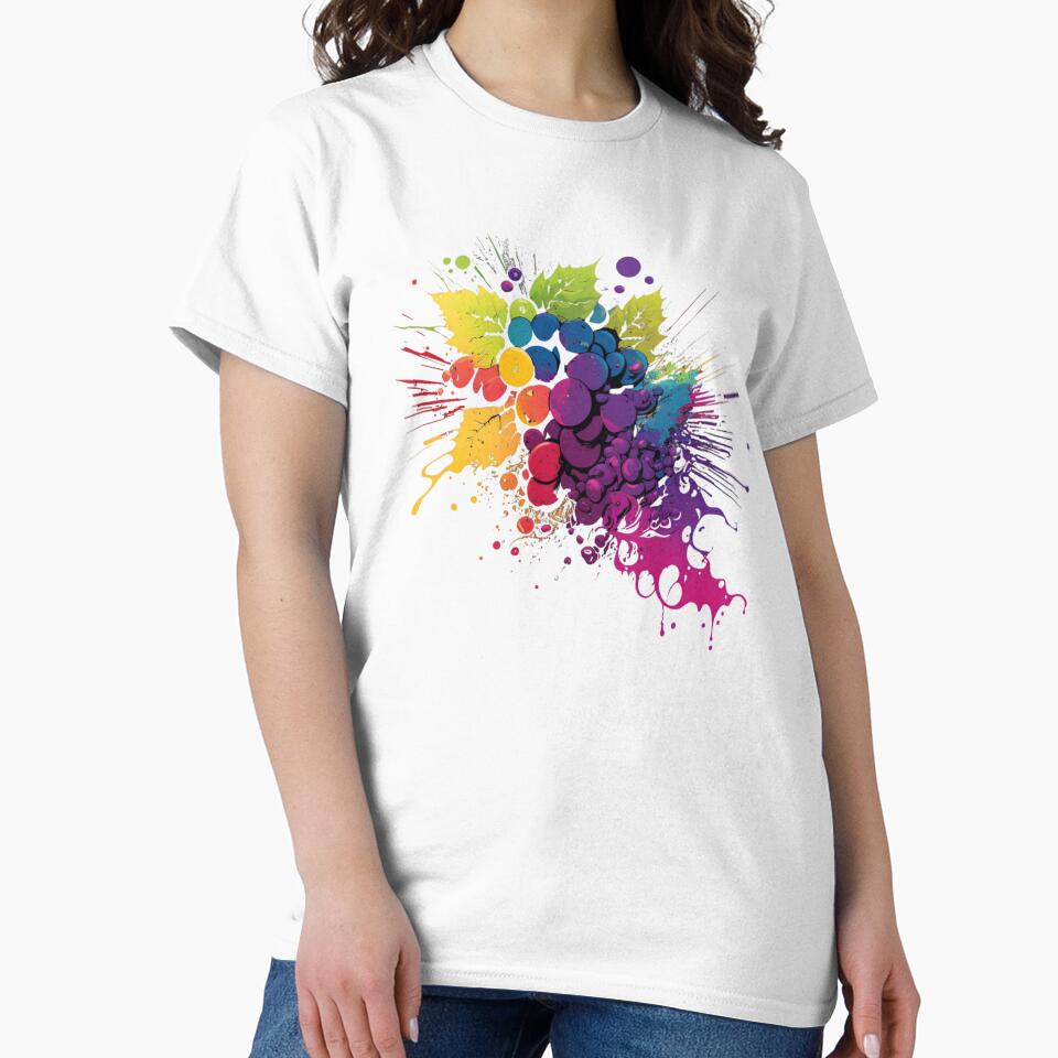 Grape Picture Pop Art Wine by Alper Billik Unisex , , , Long Sleeve Tee