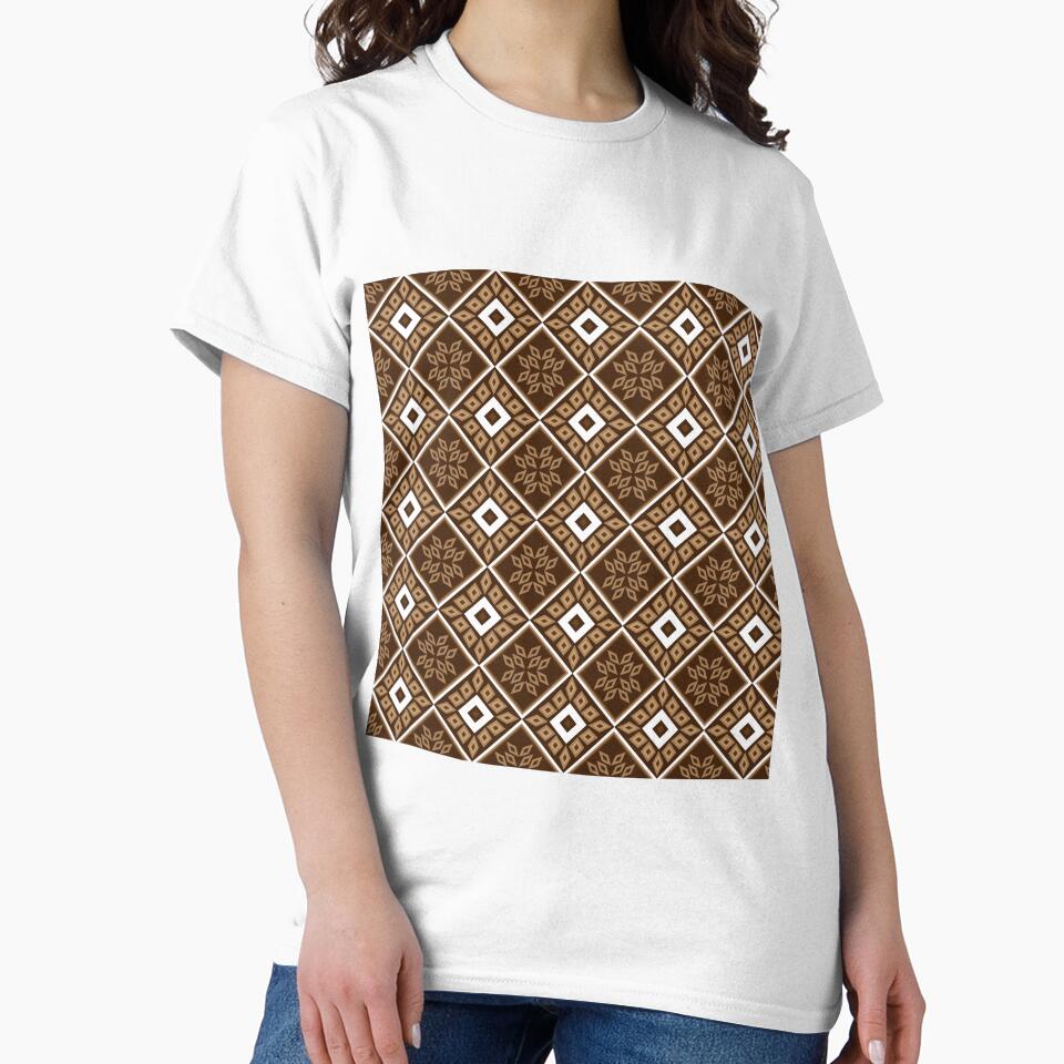 A playful yet grounded boho seamless pattern with tribal geometric design by zephstudoartist
