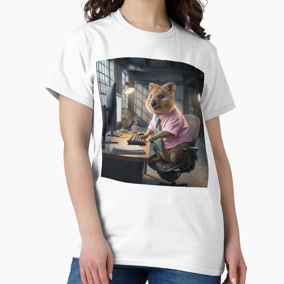 Quokka Improves Office Morale by Tridentulus Unisex , , , Long Sleeve Tee