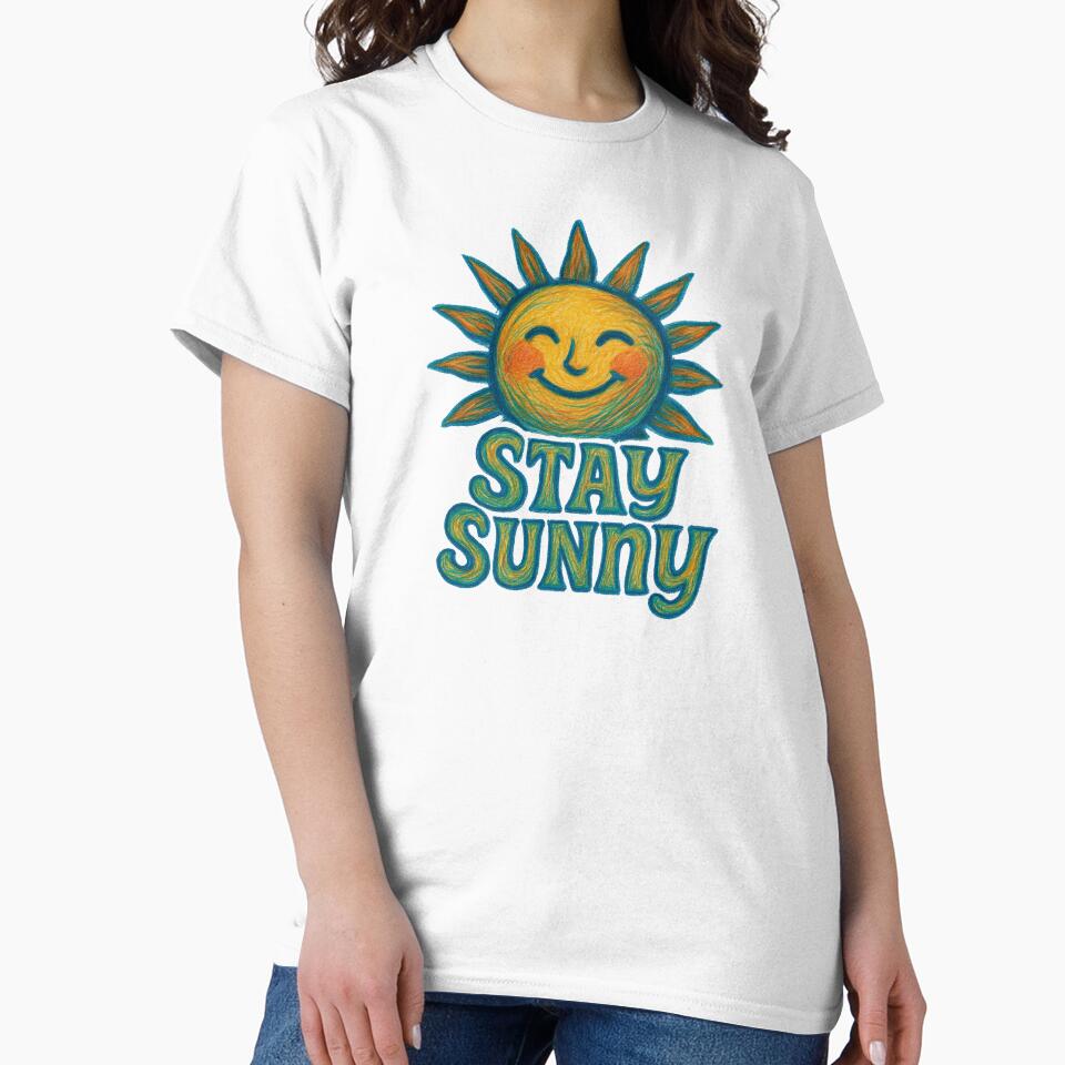 Stay Sunny design with positive vibes and cheerful style by FrictionMaxxing Unisex , , , Long Sleeve Tee