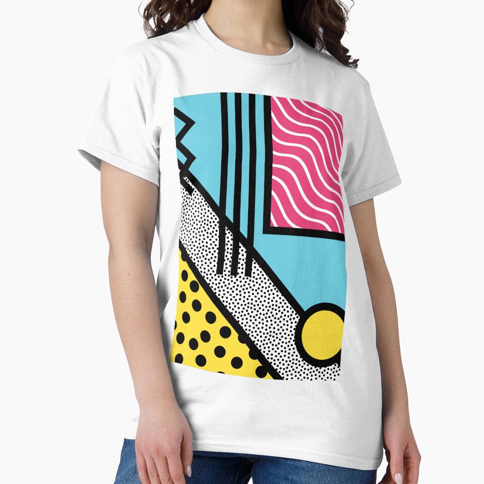Abstract 80s memphis pop art style graphics by UDDesign Unisex , , , Long Sleeve Tee