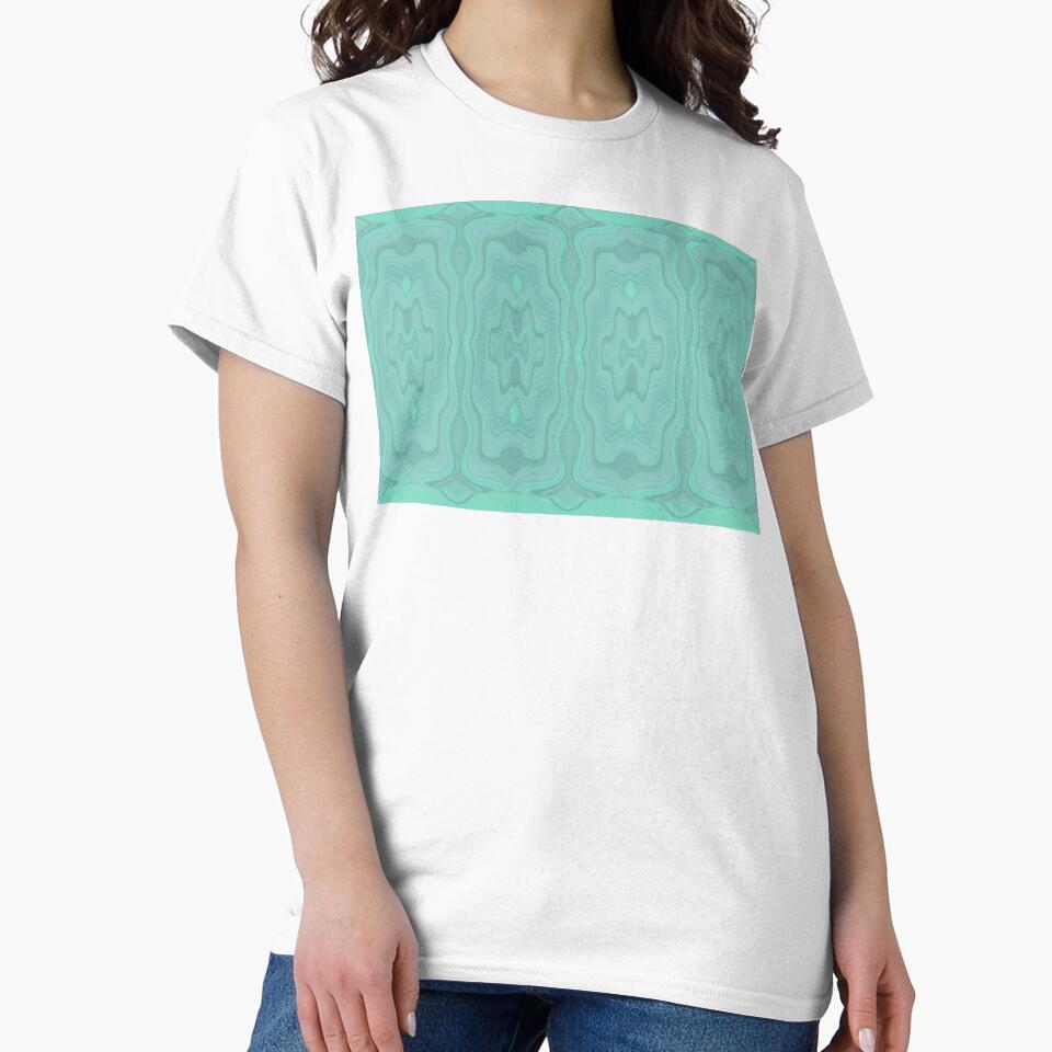 Mint Pattern by CarolM Unisex , , , Long Sleeve Tee