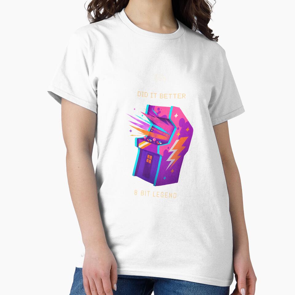 80s DID IT BETTER 8BIT ARCADE by DanielAshirts Unisex , , , Long Sleeve Tee
