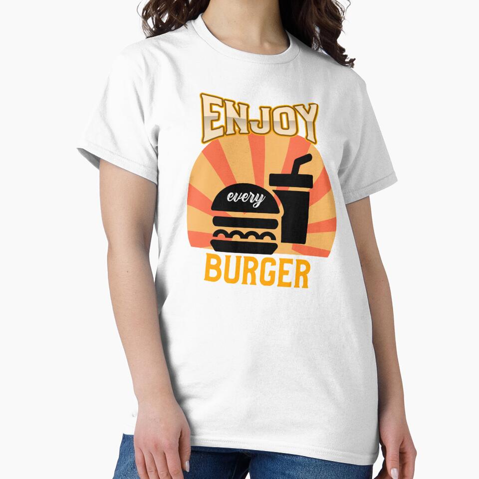 Enjoy Your Burger Design by PositiveStudio Unisex , , , Long Sleeve Tee