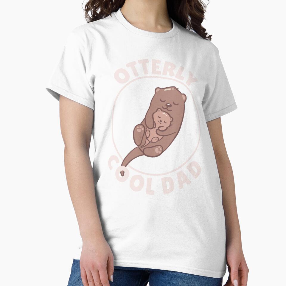 Otterly Cool Dad Pun by sunburstdesigns Unisex , , , Long Sleeve Tee