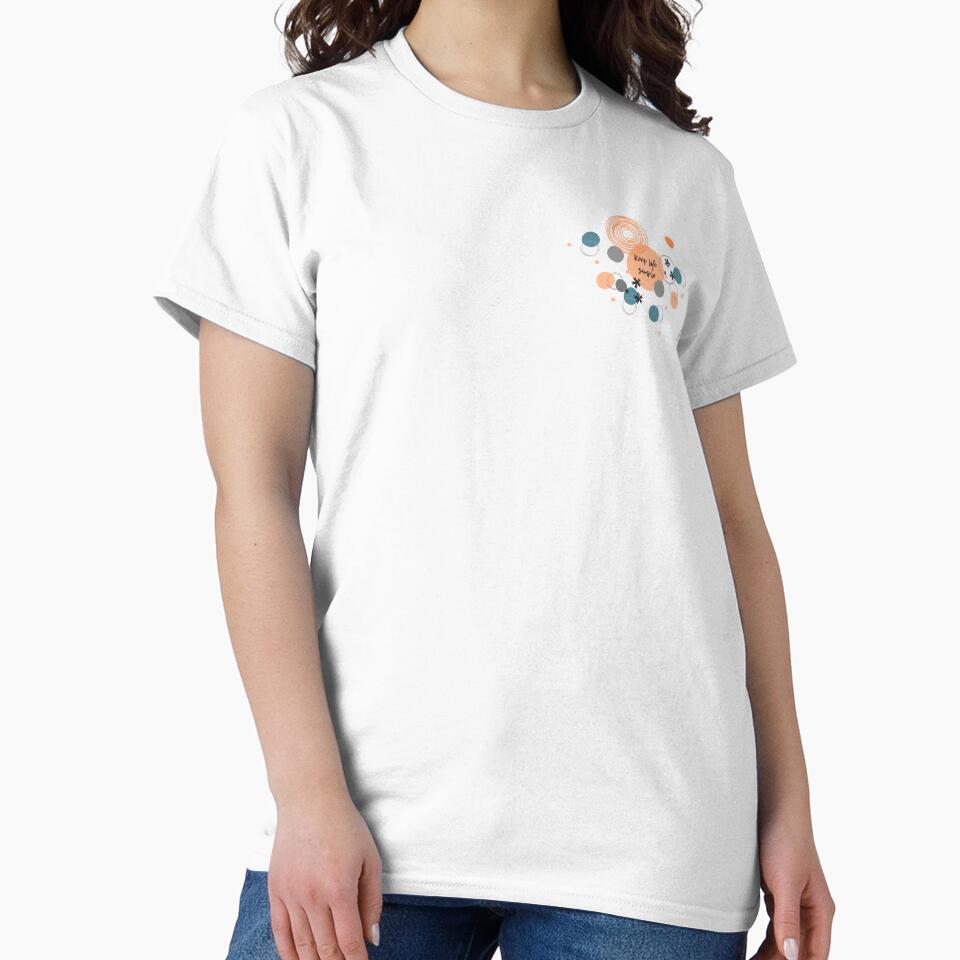 Retro Geometric Pattern (orange) by Dorina Larsdotter Unisex , , , Long Sleeve Tee