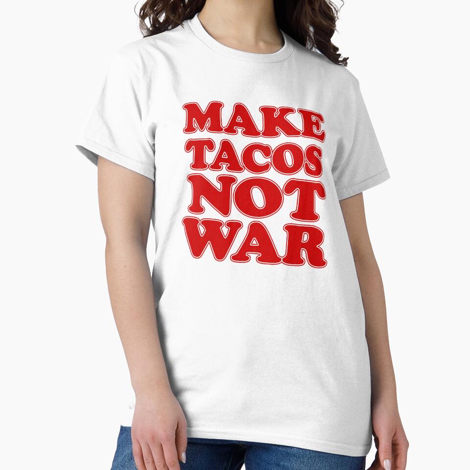 Make Tacos Not War by jaycartoonist Unisex , , , Long Sleeve Tee
