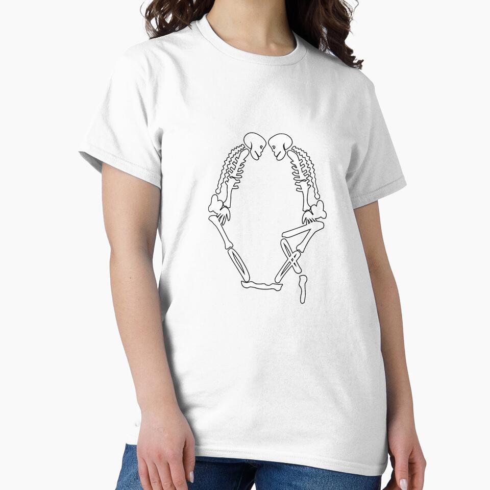 Skulls doing yoga initial monogram Q by Rajeev Singh Unisex , , , Long Sleeve Tee