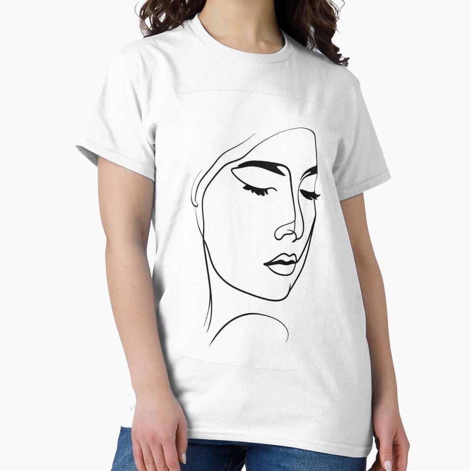 Minimalist Line Art Face – Elegant Abstract Portrait by VektorVibe