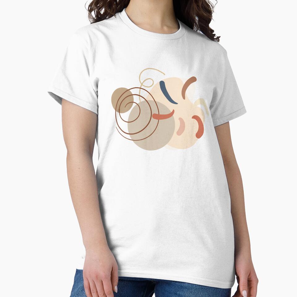Whispers in Beige – Abstract Organic Swirl Art by Meldora