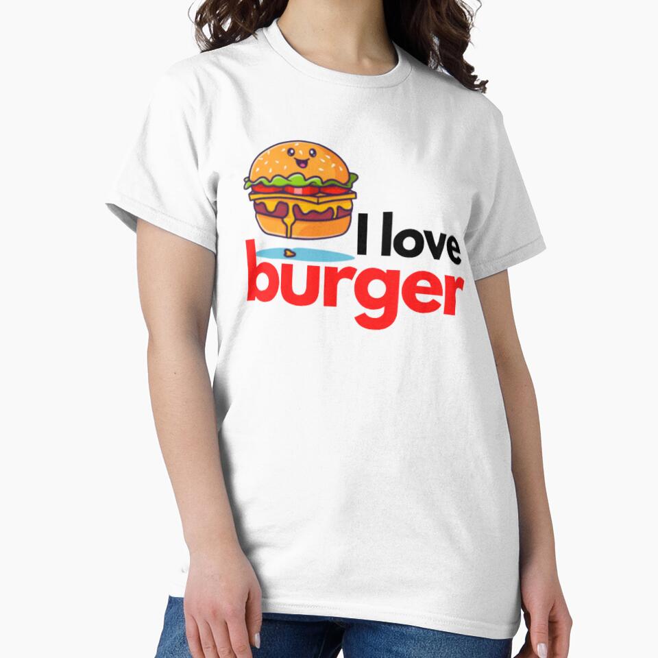 I LOVE BURGER - Hamburger - I love the hamburger by MoshisooPrint Unisex , , , Long Sleeve Tee