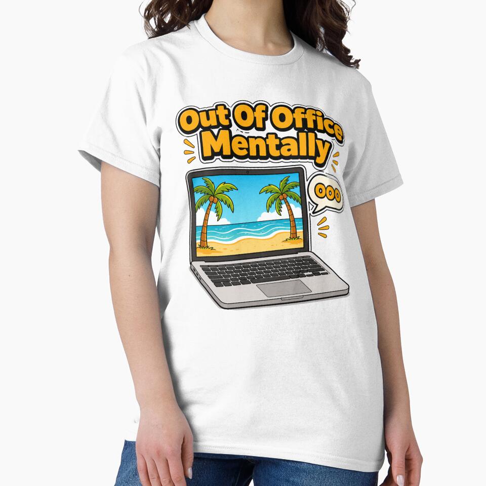 Out Of Office Mentally Funny Work Humor by KP Creative Co Unisex , , , Long Sleeve Tee