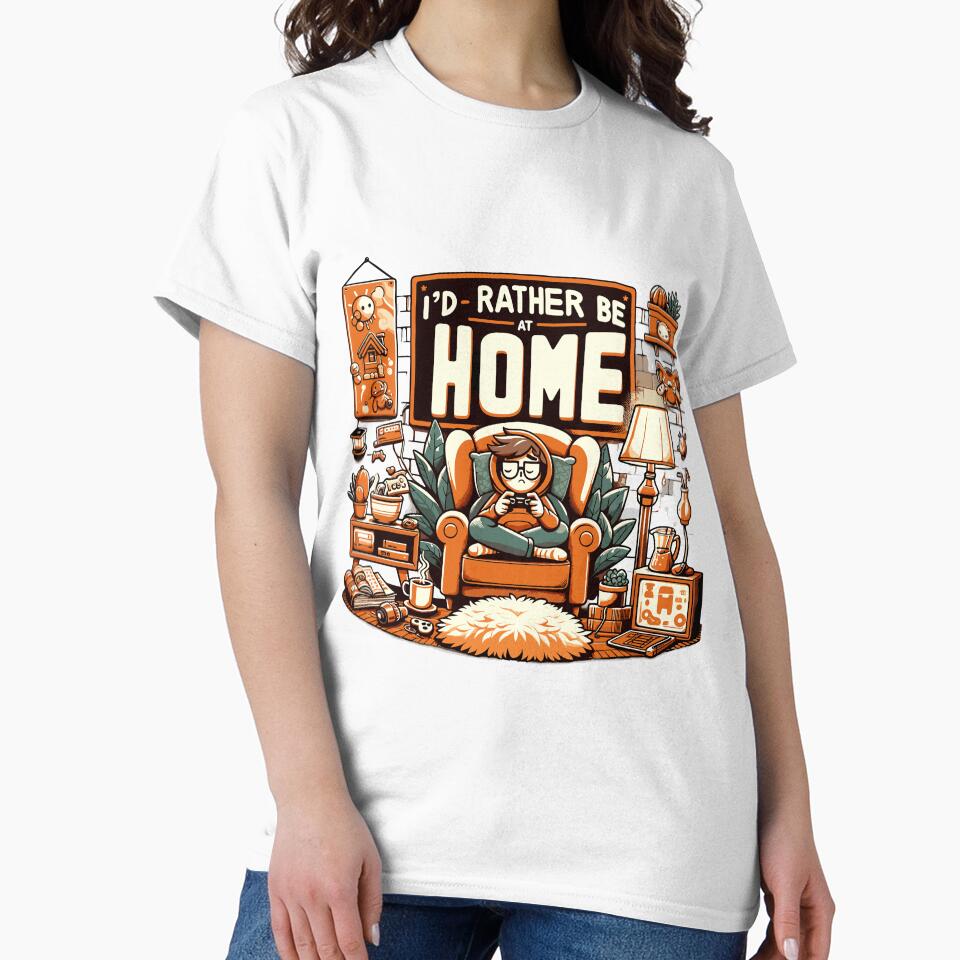I'd Rather Be at Home by LVSMe Unisex , , , Long Sleeve Tee
