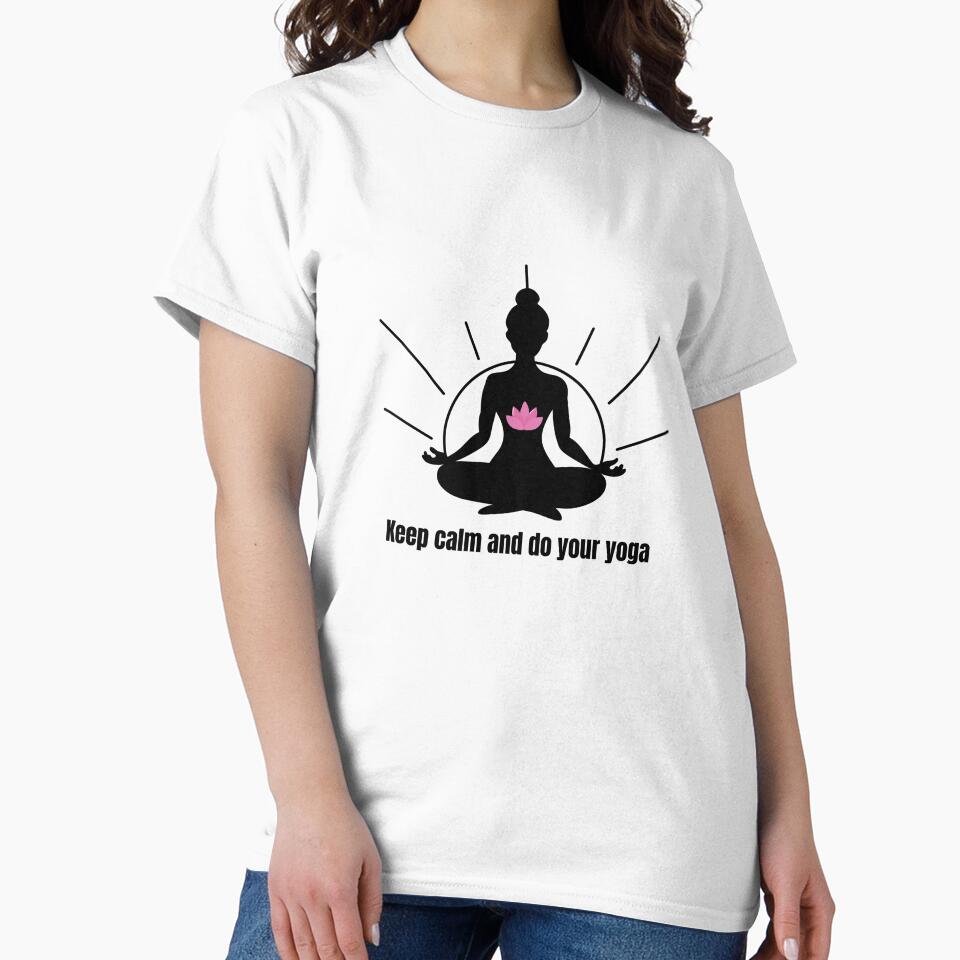 Keep Calm and Do Your Yoga – Minimalist Lotus Meditation Design by Mindsafe8