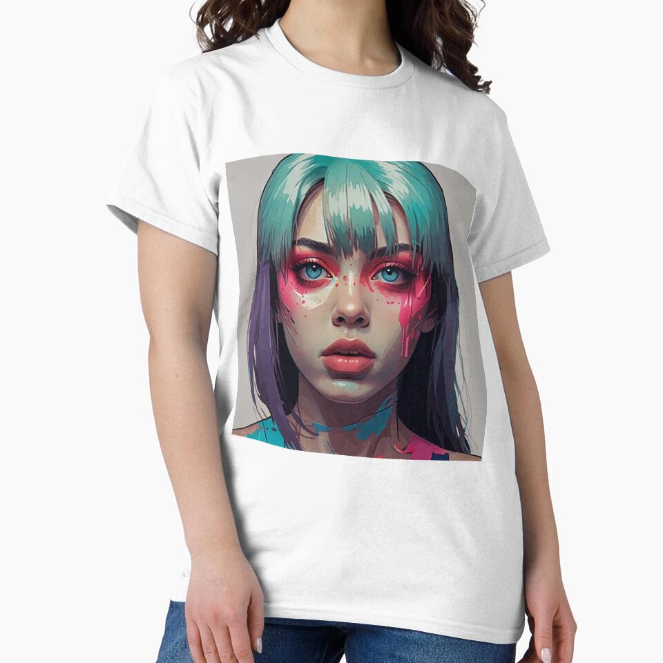 Pop Art Anime Bold Color Poster | Dark Cyberpunk Anime Design by Joy-boy-op Unisex , , , Long Sleeve Tee