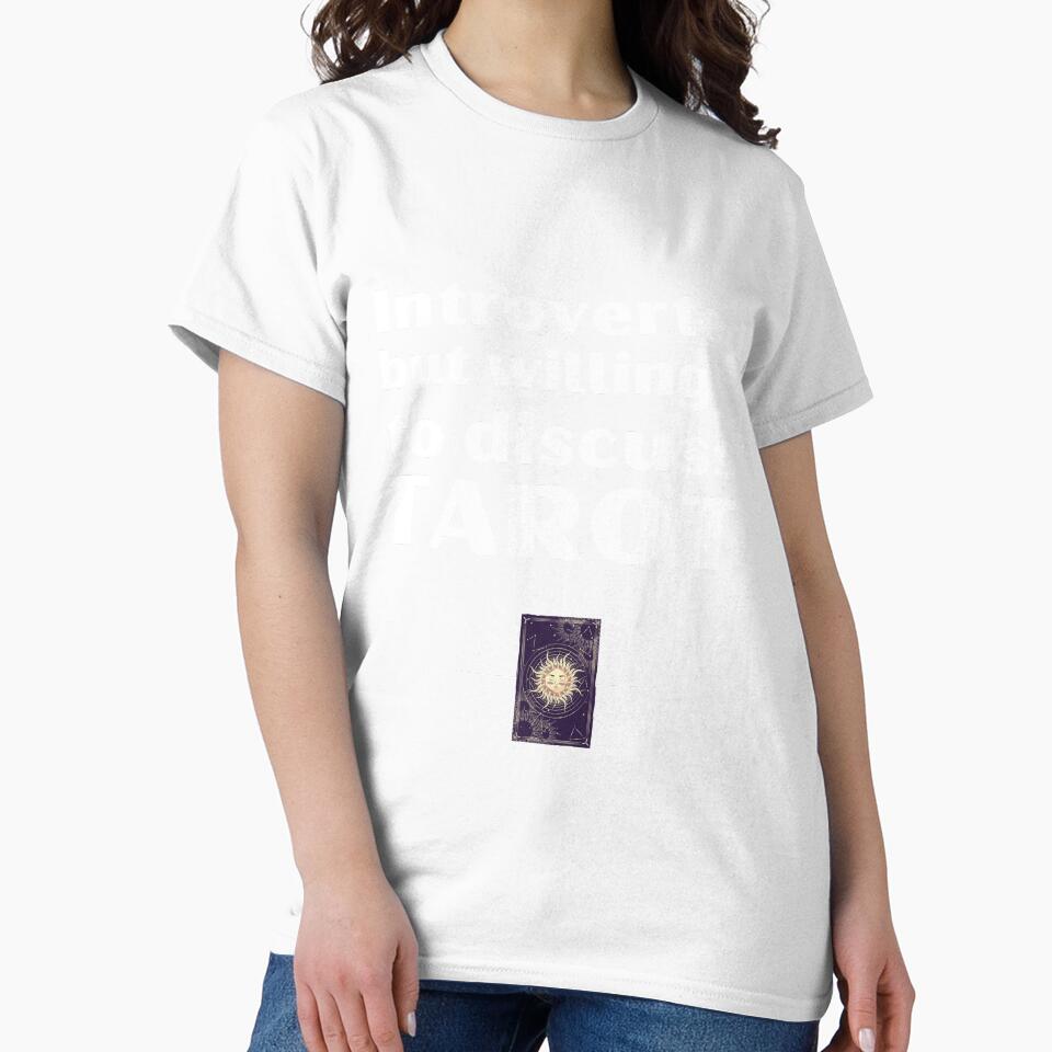 Introverted But Willing To Discuss Tarot Funny Introvert Tshirt by OldSkullDesigns Unisex , , , Long Sleeve Tee
