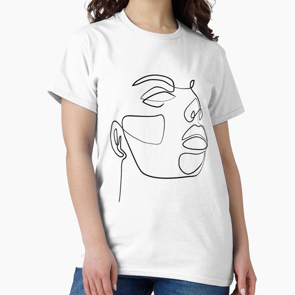 Woman portrait - Minimal line art by InspiRin