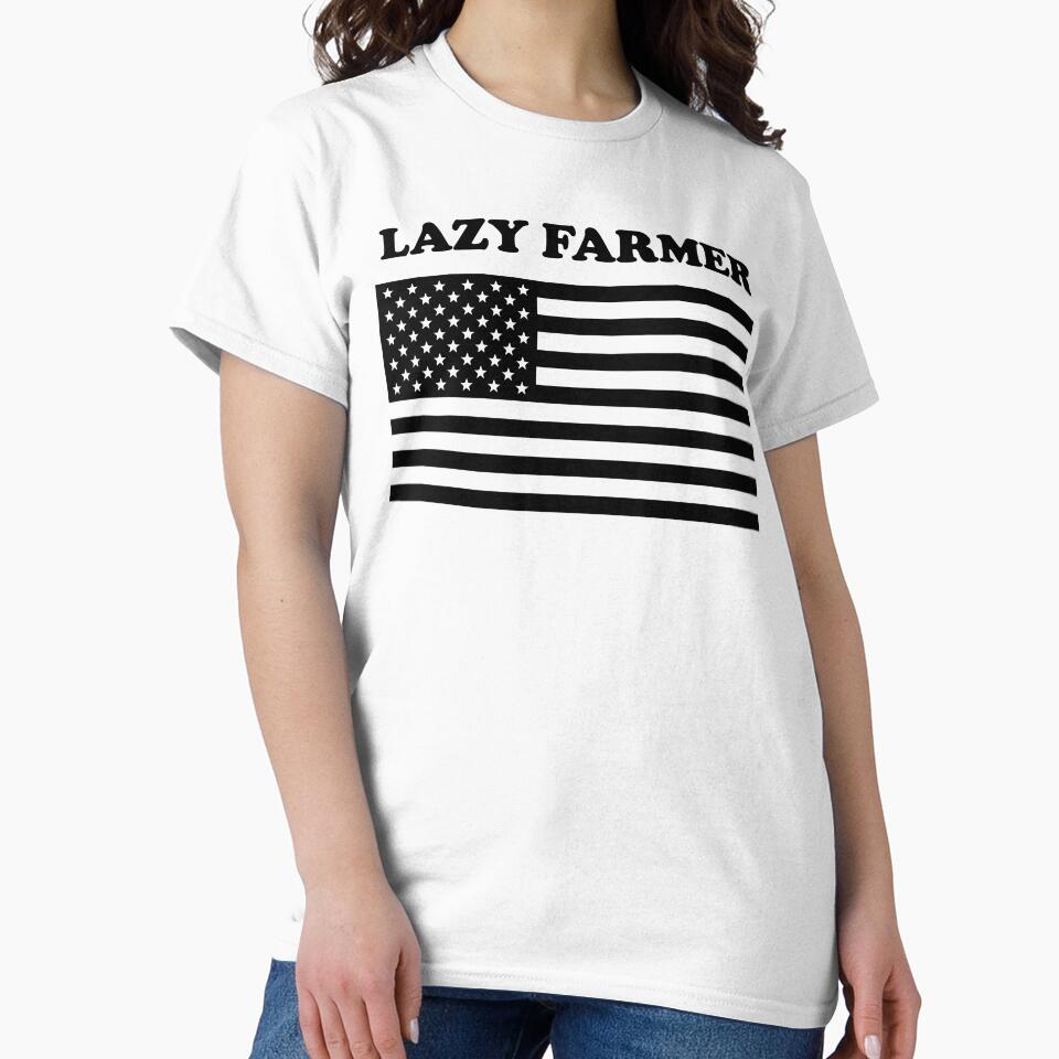 Lazy Farmer Tshirt by hoooraaay Unisex , , , Long Sleeve Tee
