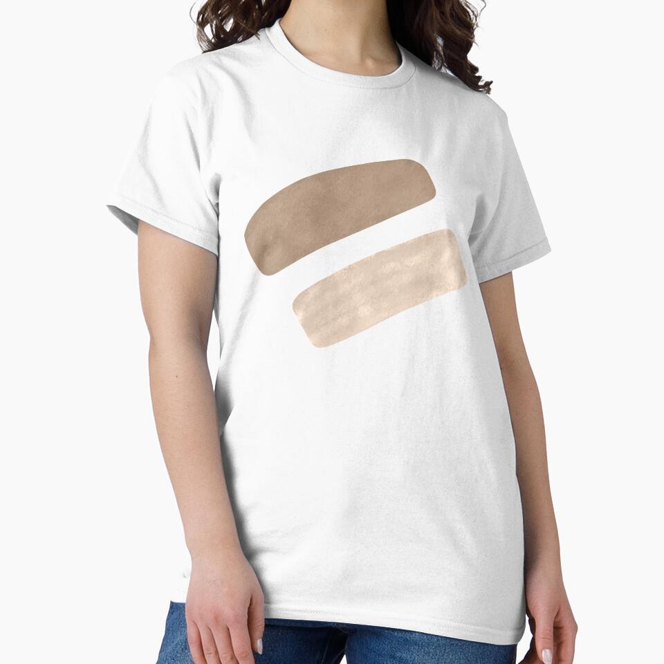 Two Neutral Colored Shapes by ArtforDailyLife