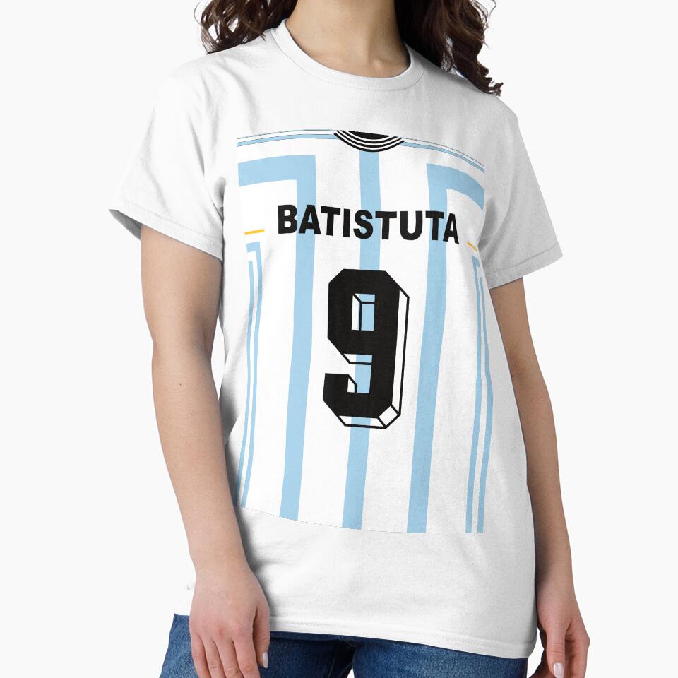 Batistuta 9 Argentina 1998 Vintage Shirt by Hasan Can Guler