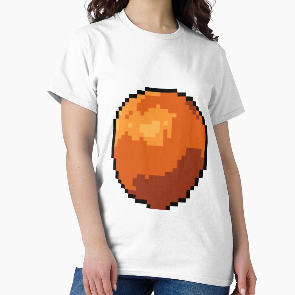Pixel Art Orange Fruit by Memeloaded Unisex , , , Long Sleeve Tee