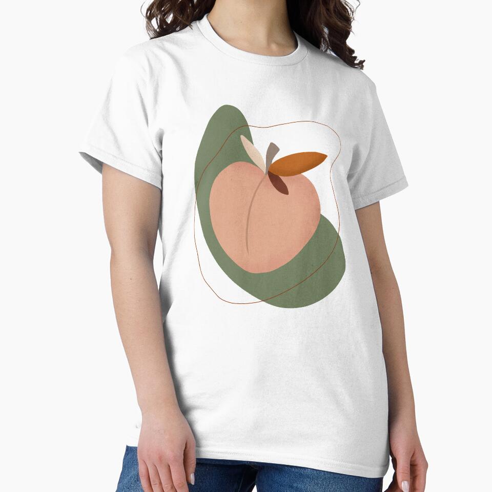 Modern Peach, Fruit illustration by Ana Moguš