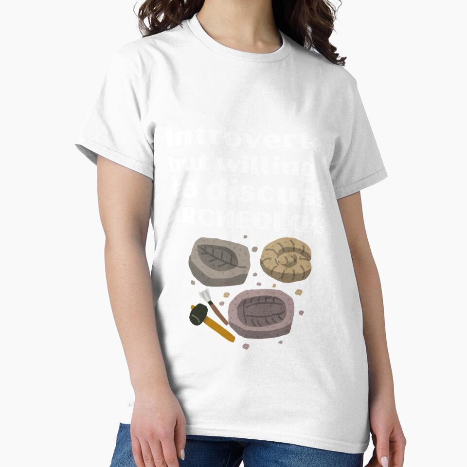 Introverted But Willing To Discuss Archeology Funny Introvert Tshirt by OldSkullDesigns Unisex , , , Long Sleeve Tee